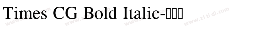 Times CG Bold Italic字体转换